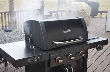 smoke burning from grill