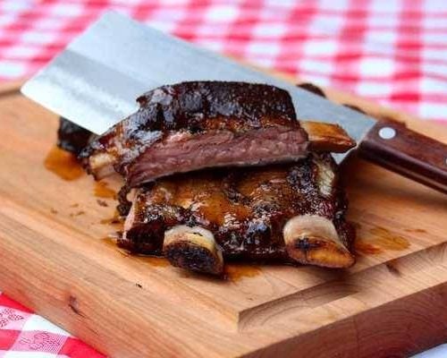 Ribs with And Wine Sauce, Sous Vide And Smoked