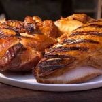 Sous-vide-que turkey parts on a plate