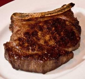 grilled chop on a plate