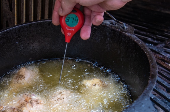 temping the fry oil