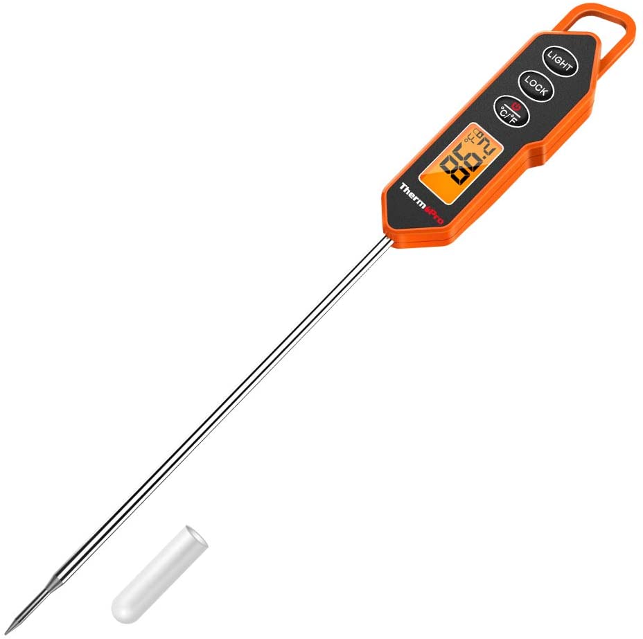 Flamen Digital Meat Thermometer with Backlight for Kitchen, Deep