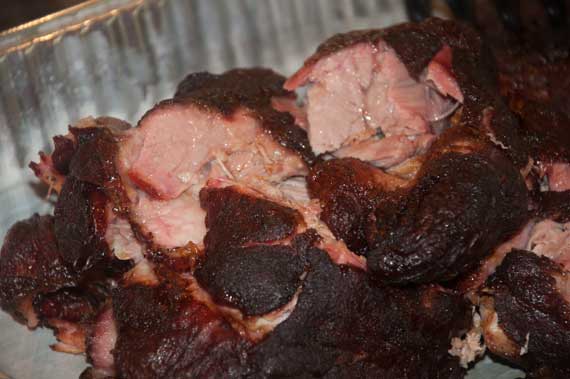 Smoked meat.