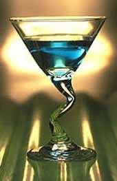 twist martini glass