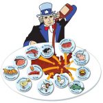 uncle sam pouring sauce over images of the US states