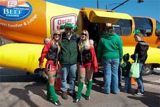 Miller girls and the Wienermobile