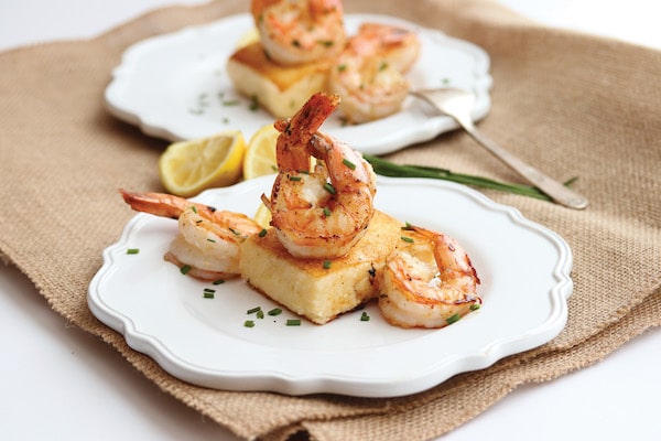 Griddle Up Shrimp And Cheesy Polenta Cakes