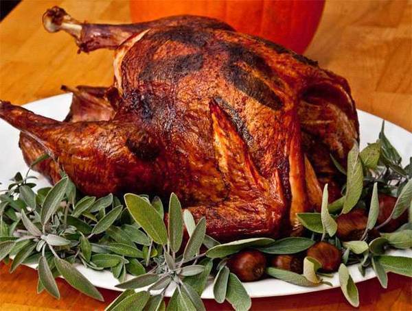 roast turkey with sage