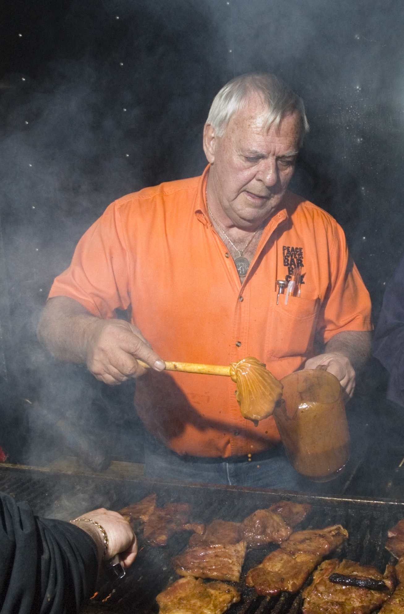 mike mills barbecuing