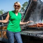 Brooke Orrison Lewis at the grill