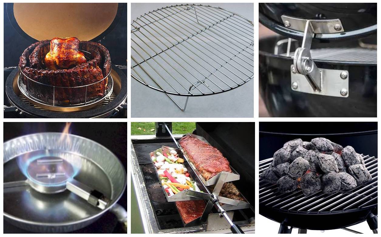 only fire Stainless Steel Circular Rib Rack and Chicken Roaster BBQ Rib Rings for Smoker or Charcoal Grill 