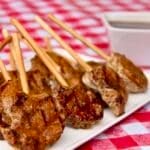 pork tenderloin lollipops with dipping sauce