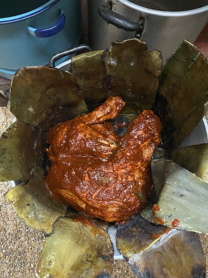 marinated lamb in maguey leaves