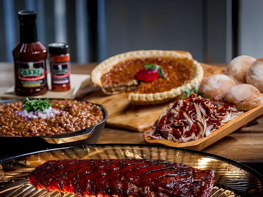 Mail order BBQ including ribs, pulled pork, pie and BBQ rubs