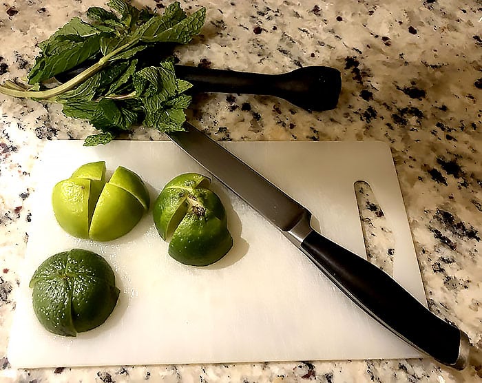 Limes cut into 8ths