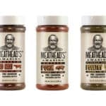 Three bottles of Meathead's Amazing seasonings and dry brines