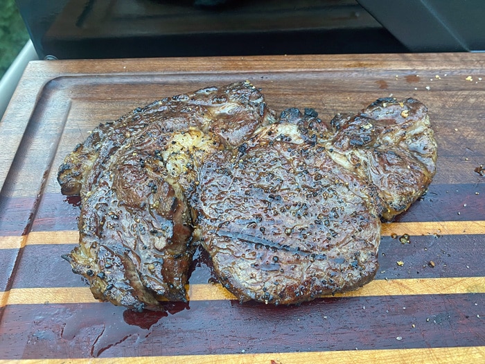 Kenmore steak on cutting board