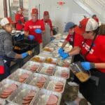 Operation BBQ Relief serving meals