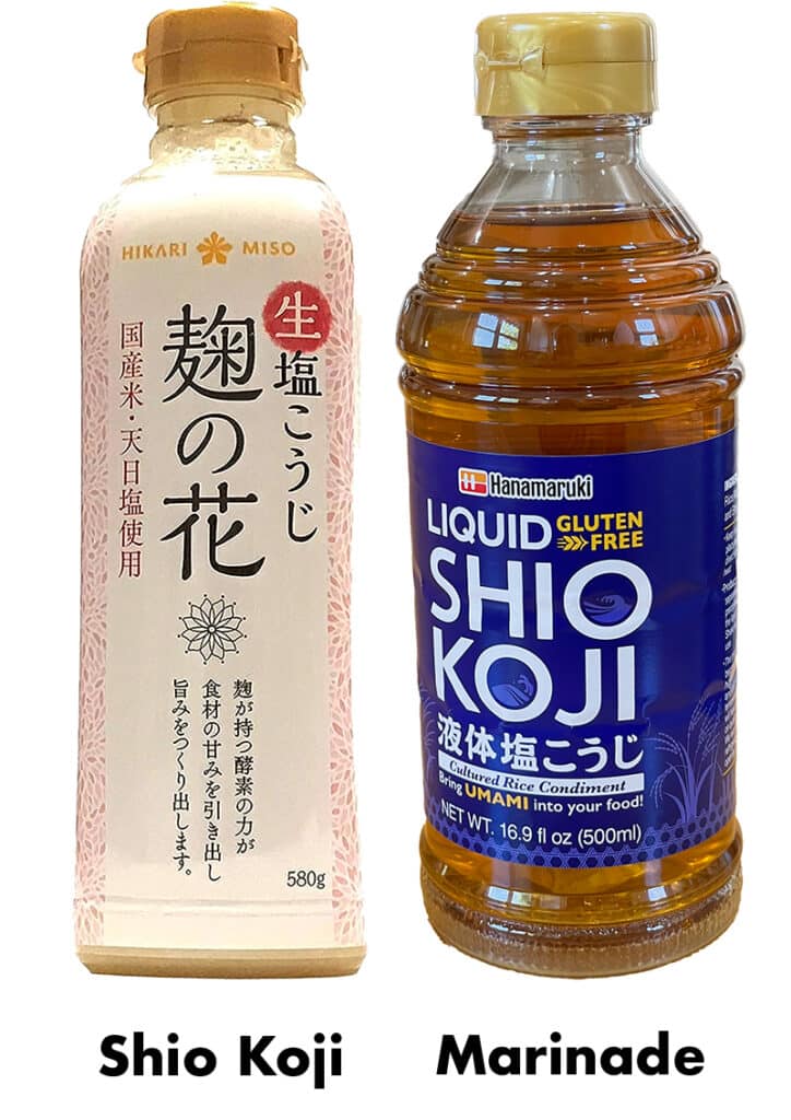 Shio Koji liquid bottles