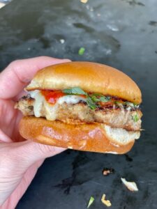 smashed meatball slider.