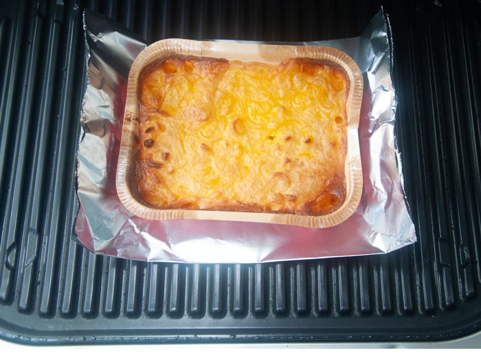 Woodfire mac and cheese broiled