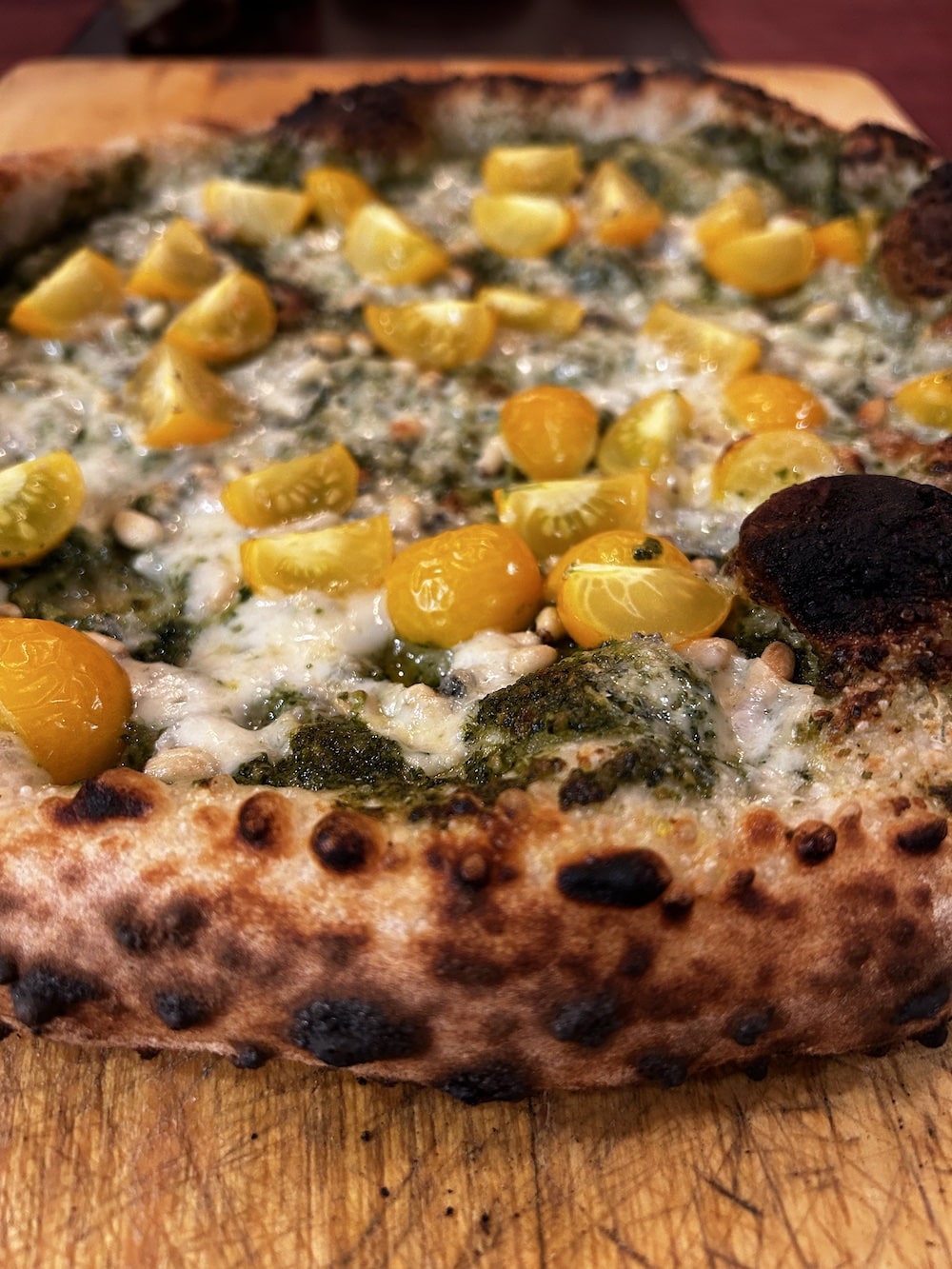 Bertello pesto blue cheese tomato pizza