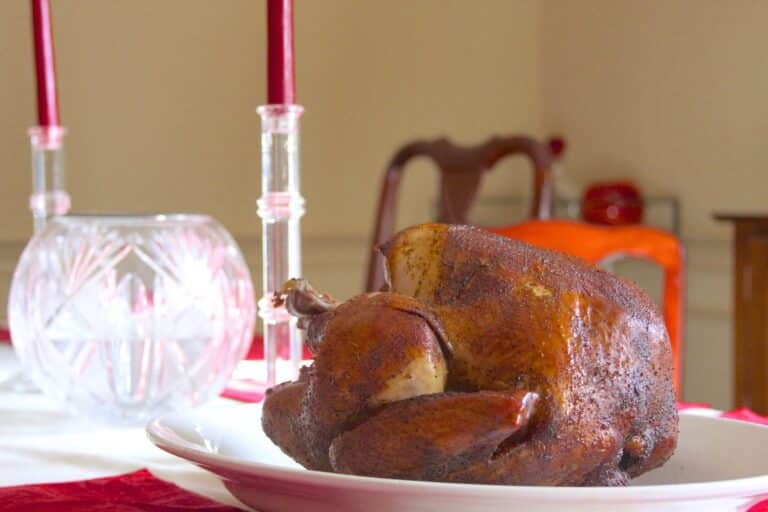 smoked turkey on a platter