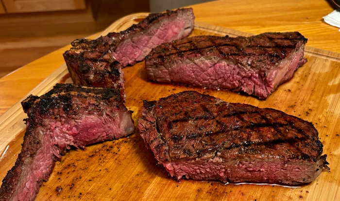 Weber Searwood Strip Steak