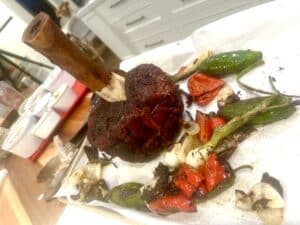 Cooked beef shank.