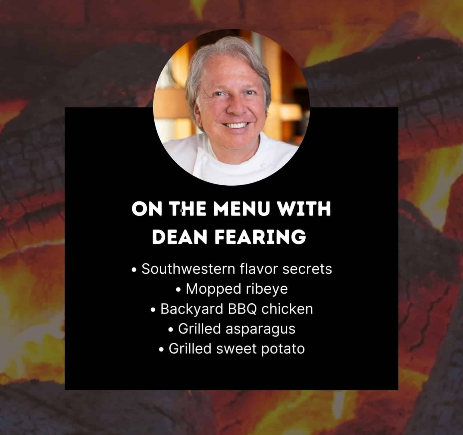 Dean Fearing BBQ Stars menu card