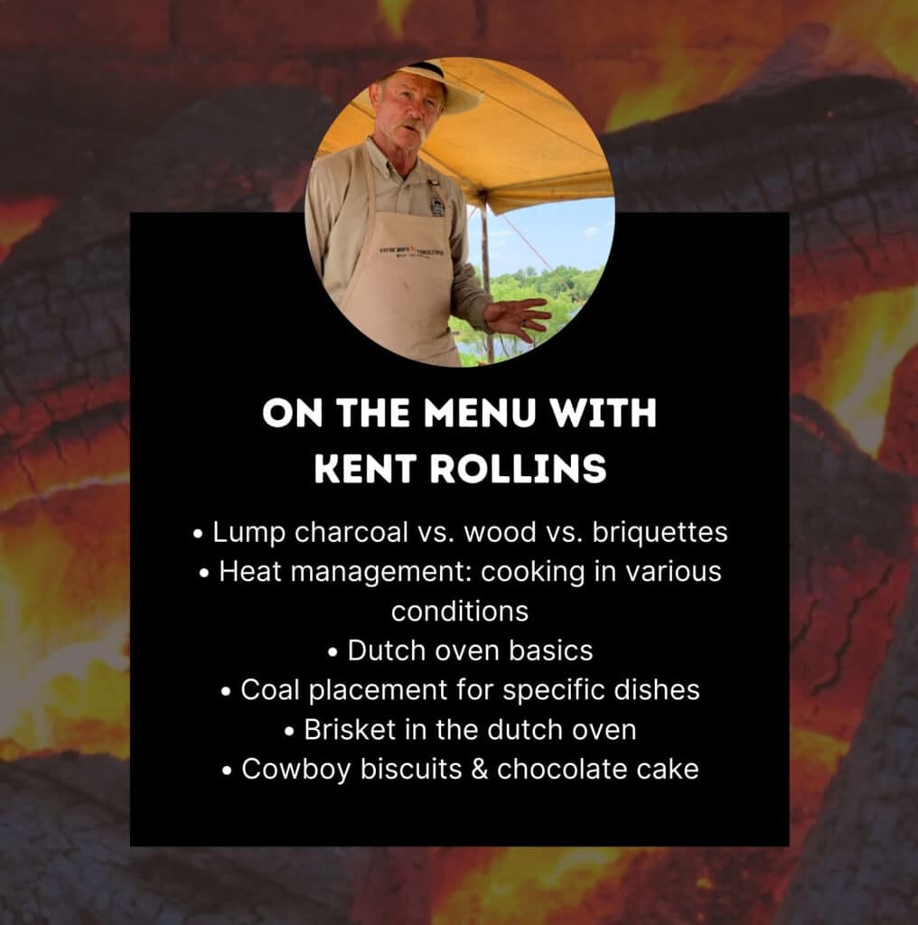Kent Rollins BBQ Stars menu card