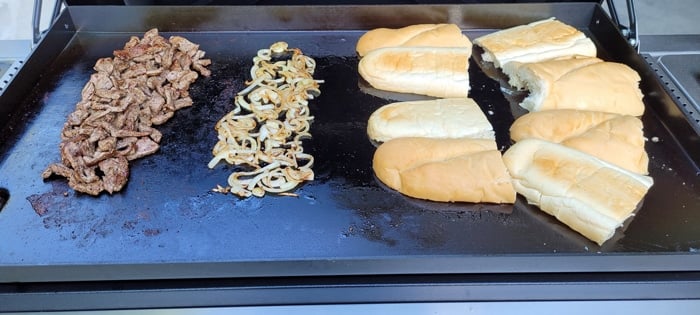 Weber Slate cheesesteak