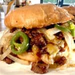 BBQ brisket smashburger.