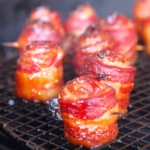 Candied Bacon Roses on grill