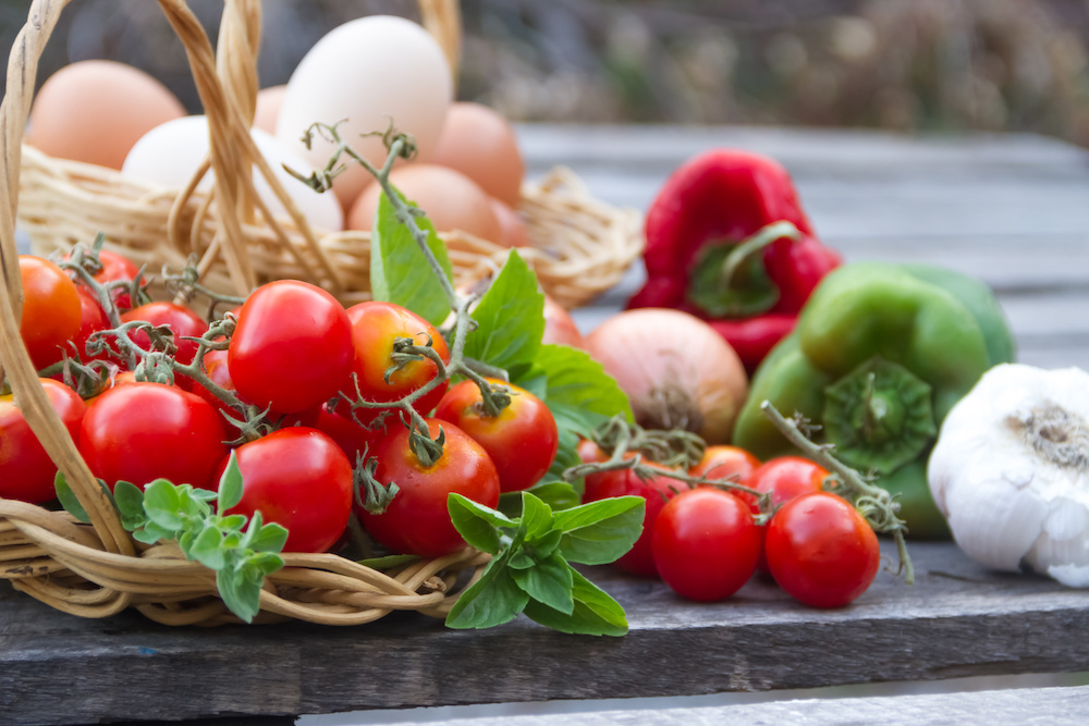 Vegetables and eggs