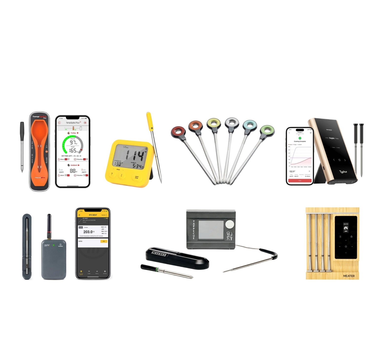 Composite photo of the best wireless thermometers.