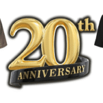 Two AmazingRibs.com 20th Anniverary T-shirts and anniversary logo