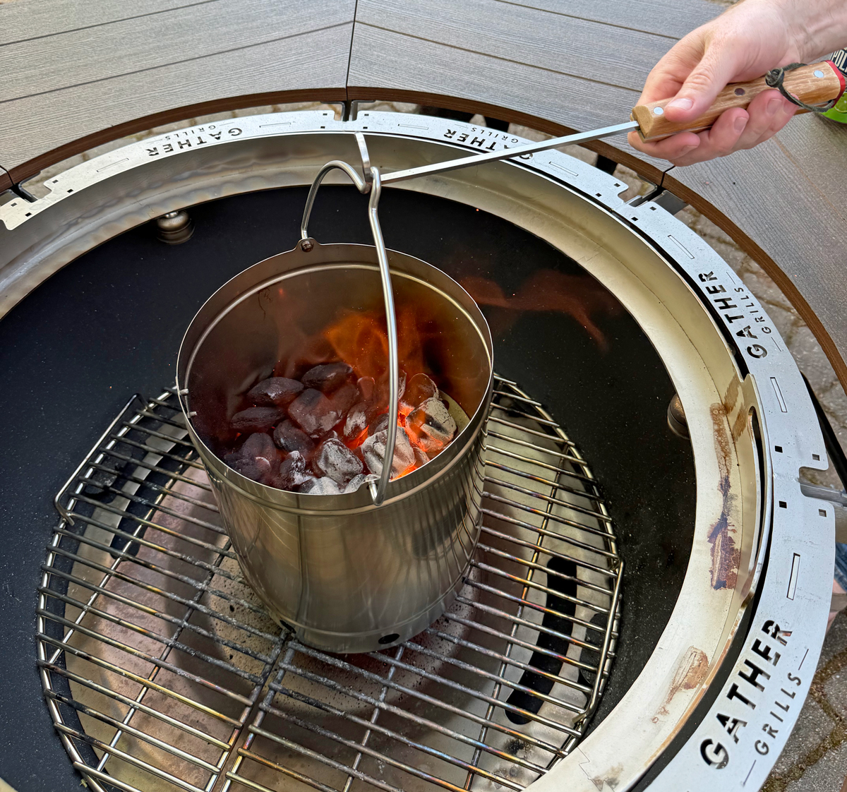 Gather Grills charcoal tower