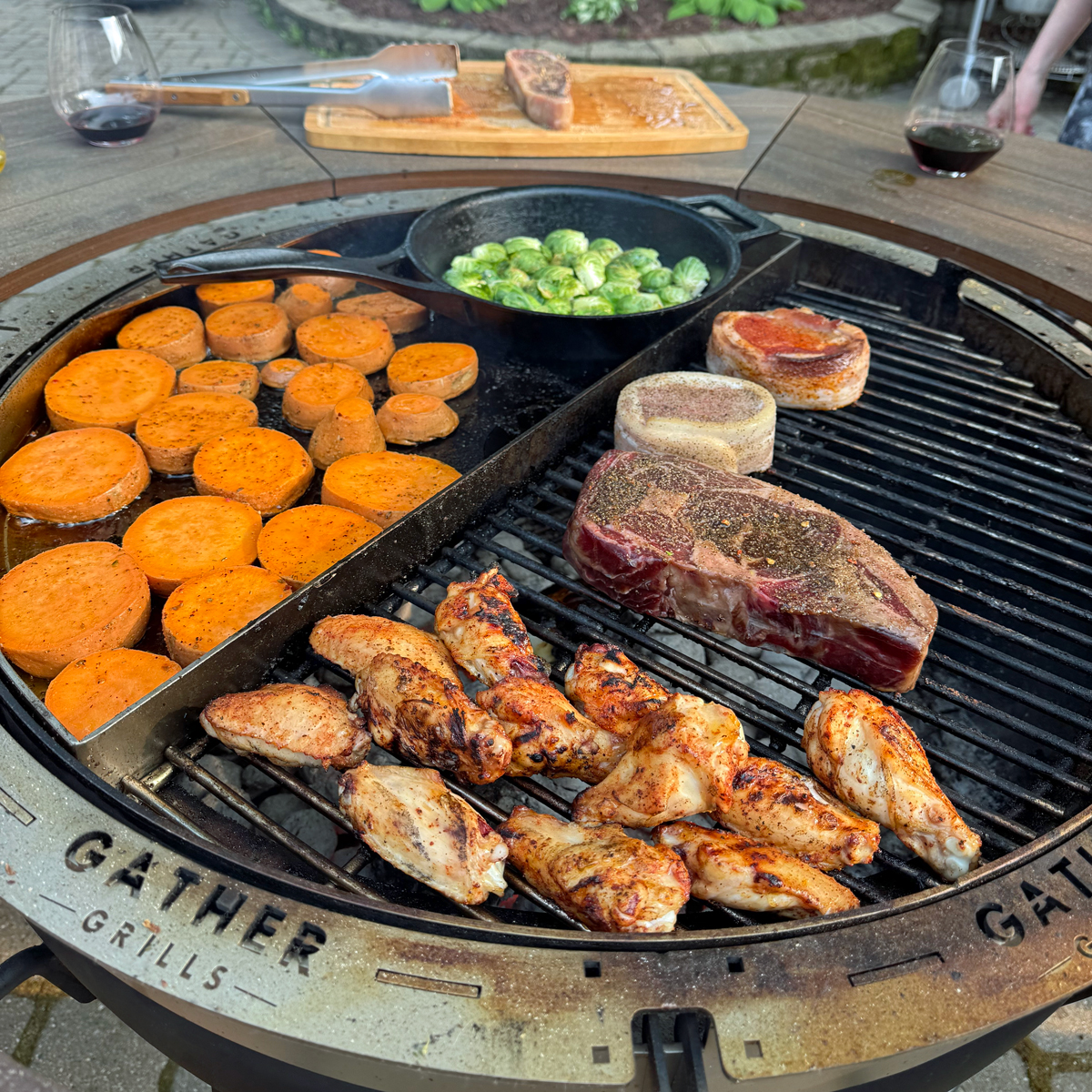 Gather Grills cooking