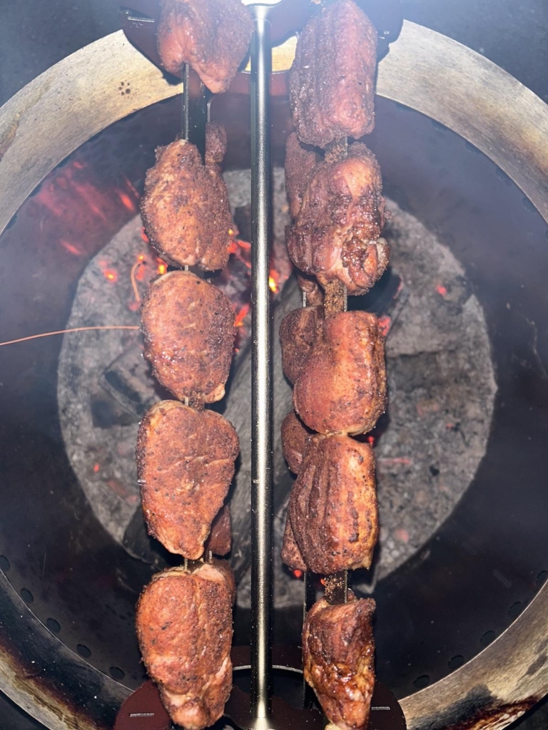 Breeo pork tenderloin skewers