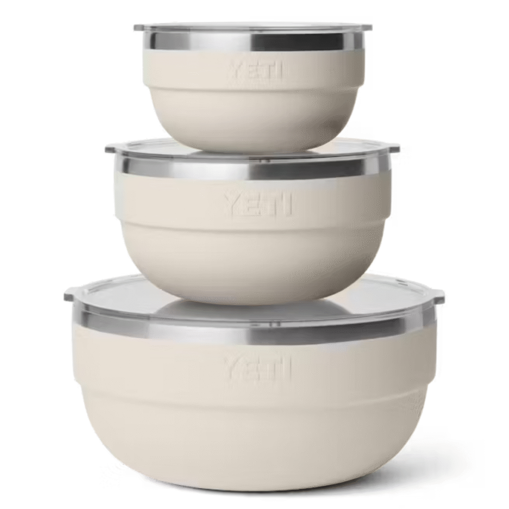 Stacked YETI insulated bowls