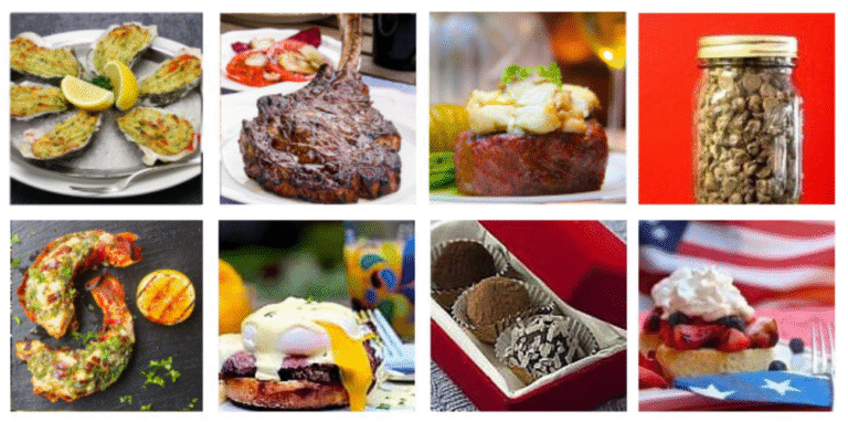 Composite of Valentines Day recipes