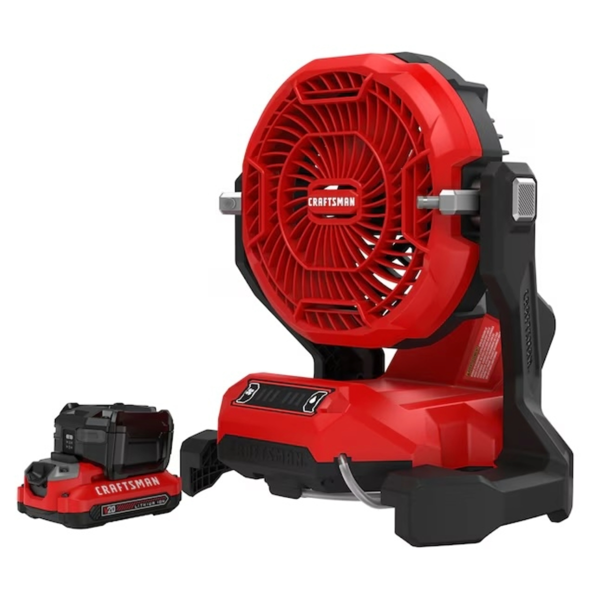 Craftsman misting fan in red