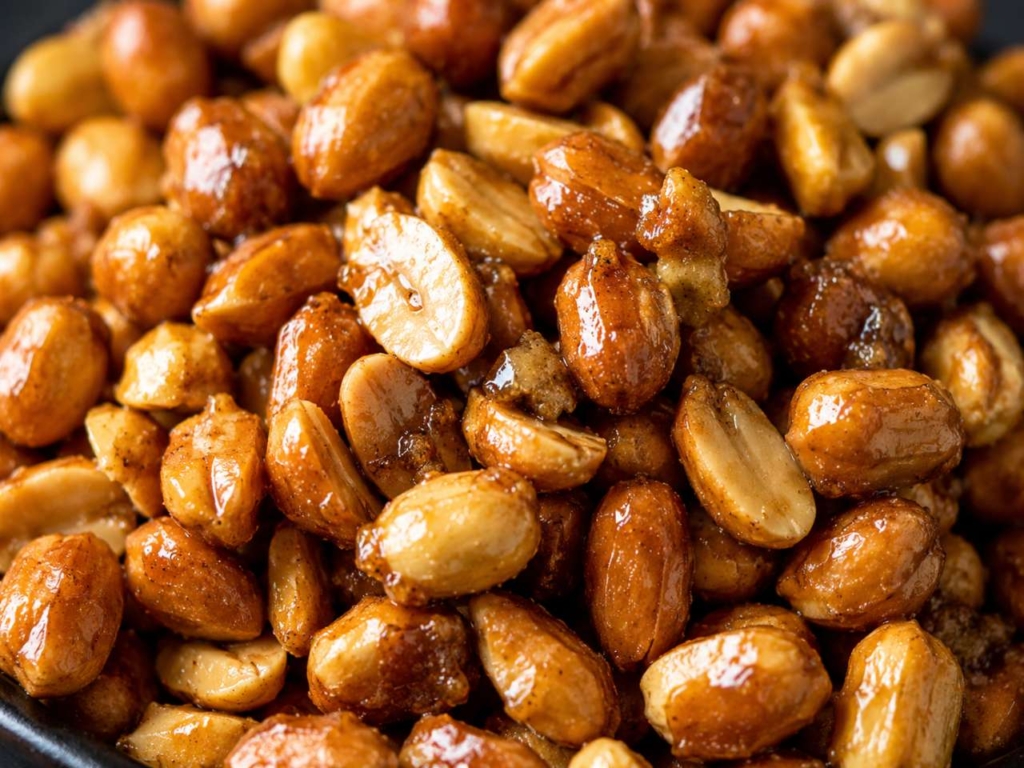 Glazed peanuts.