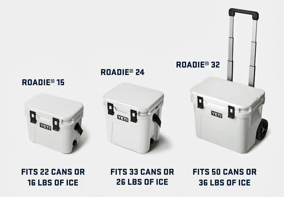 Yeti Roadie Coolers in various sizes