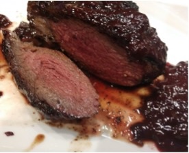 Blueberry BBQ sauce recipe on game meat.