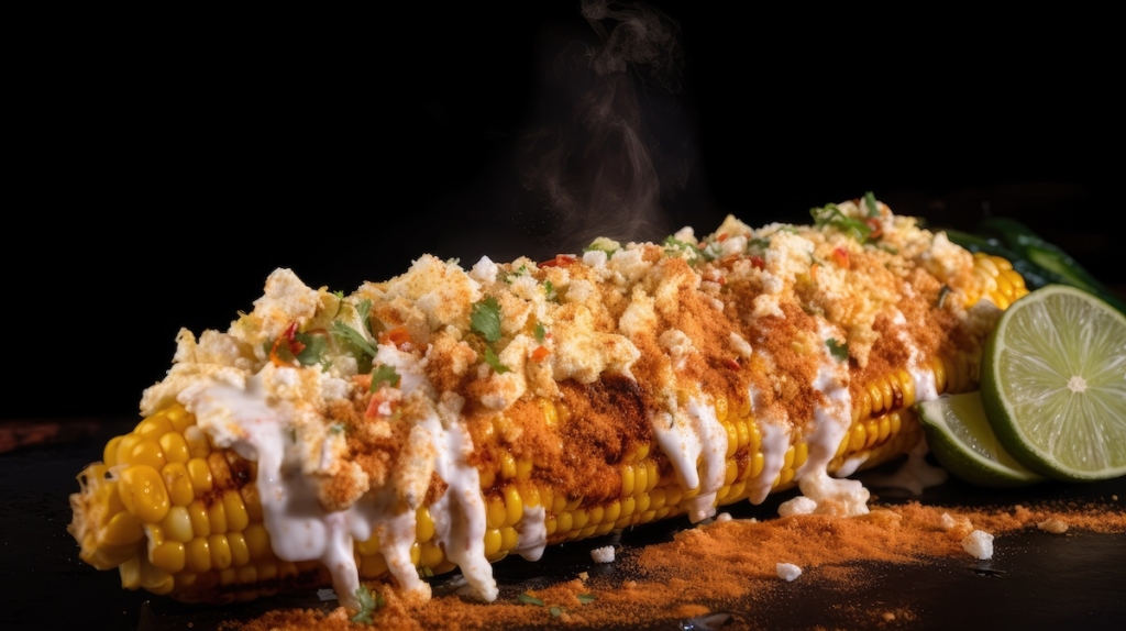Mexican street corn, a.k.a, elote with the ingredients that will be transformed into a dip with this smoked corn elote dip recipe.