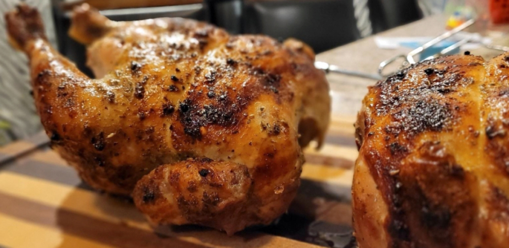 Napoleon Prestige 500 rotisserie chicken