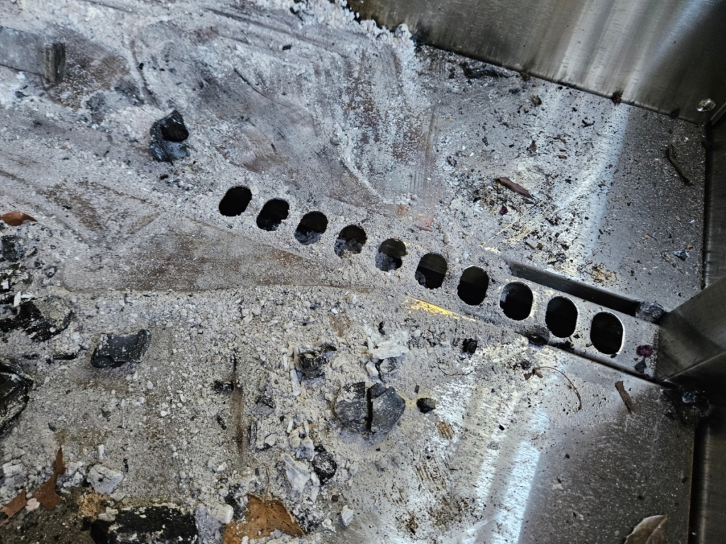 Ash holes on the bottom of the Blackstone Bronco.